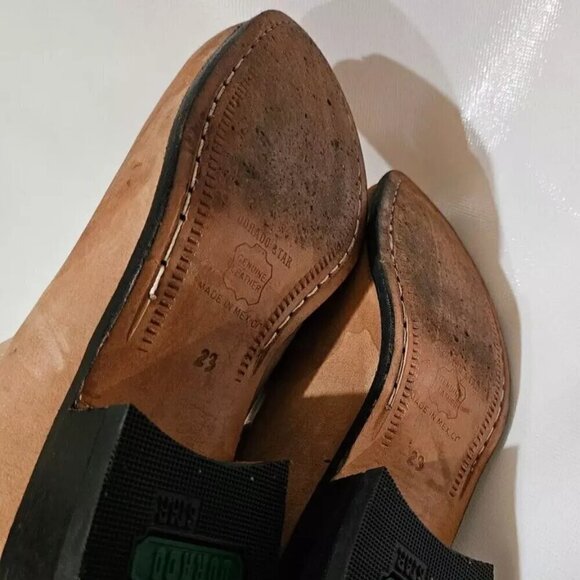 Dorado Star Brown Leather Ankle Booties Boots Western Bohemian Women's 23 MX - Picture 6 of 10